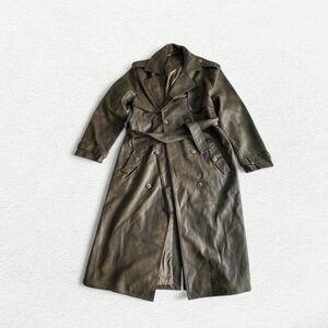 BlankNYC Much Needed Faux Leather Coat in Brown Olive